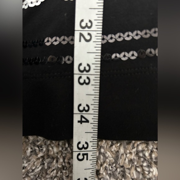 White House Black Market little black and white dress with sequins size medium - Picture 12 of 14